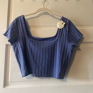 NWT American Eagle lettuce ribbed offline t size XL